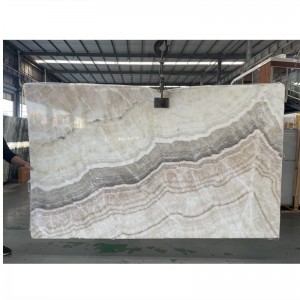  » Chinese Beige Onyx bookmatched Slab for Wall and Floor