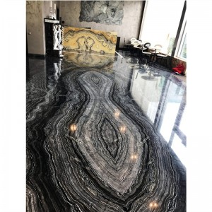  » Silver Wave Ancient wood Forest black Kenya Black Marble Wooden black Slab Tile for Exterior