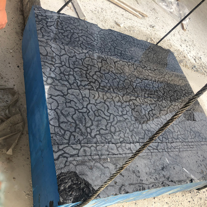 Chinese Professional Natural Marble Stone – China Oracle Black Marble Block  Unique Pattern for Project – ICE STONE