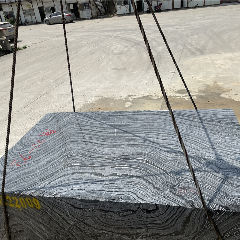 China Cheap price Marble Stone – Chinese Zebra Black Silver Wave Marble Blocks – ICE STONE